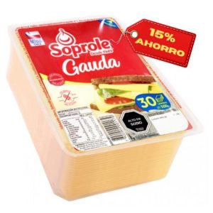 QUESO GAUDA SOPROLE 500G LAMINADO