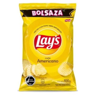 PAPAS FRITAS LAYS CORTE AMERICANO 100G BOLSAZA